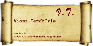 Viosz Terézia névjegykártya